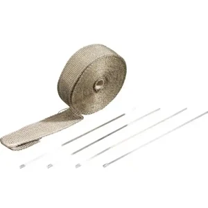 Highway Hawk Hitzeschutzband Auspuff Band Wrap Krümmer Motorrad Glasfasergewebe Farbe Titan 10m Kostenloser Rückversand