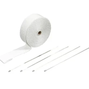 Echt Highway Hawk Hitzeschutzband Auspuff Band Wrap Krümmer Motorrad Glasfasergewebe weiß 10m