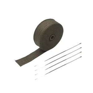 Highway Hawk Hitzeschutzband Auspuff Band Wrap Krümmer Motorrad Glasfasergewebe Farbe Titan 15m Geprüft