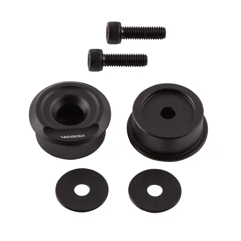 HIGHSIDER pro Spezial-Lenkerende für PIAGGIO VESPA Modelle, Schwarz (Paar) Abverkauf