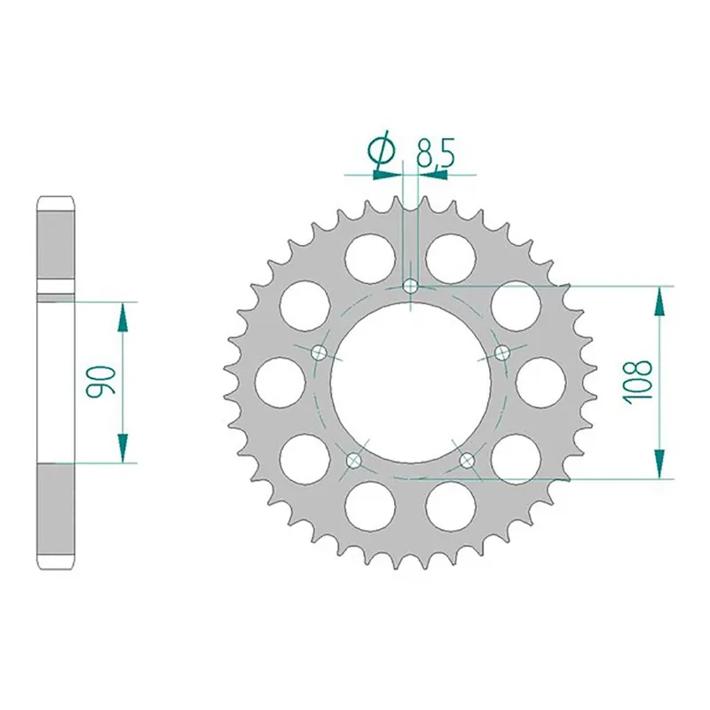 Sonderaktion AFAM Kettenrad ALU #530 33 Zähne 51600-33