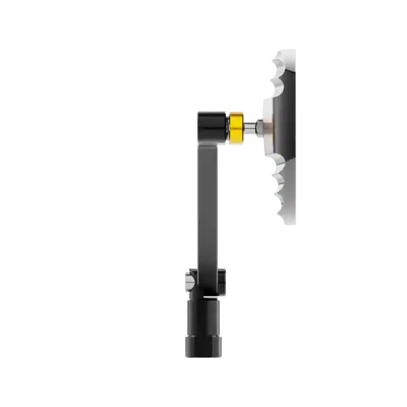 HIGHSIDER WAVE Alu Spiegel, in Chrome oder Schwarz mit Versteller in verschiedenen Farben, Paar Letzte Chance