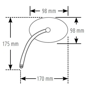 HIGHSIDER CONERO Lenkerspiegel in eloxiertem Schwarz oder in der BLACK EDITION- schwarz matt eloxiert, Stiel einstellbar, für linke und rechte Seite verwendbar, inkl. diverse Adapter, E-geprüft. Neu