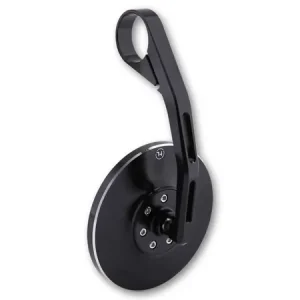 HIGHSIDER CONERO 2 Lenkerendenspiegel, lang, für linke und rechte Seite verwendbar, für 1 Zoll (25,4 mm) und 7/8 Zoll (22 mm) Lenker. Erhältlich in Schwarz eloxiert mit polierten Fasen oder die ganz in Schwarz matt gehaltene - BLACK EDITION -, 1 Stück, E- Beliebt