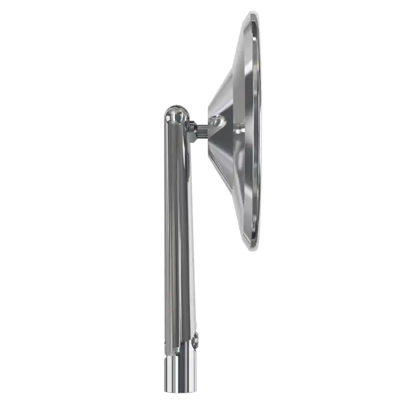 HIGHSIDER MONTANA Spiegel, rund, Aluminium Kopf, Stiel verstellbar, für linke und rechte Seite verwendbar, incl. einem extra Adapter M10x1.25 mm Linksgewinde, E-geprüft Rabatt