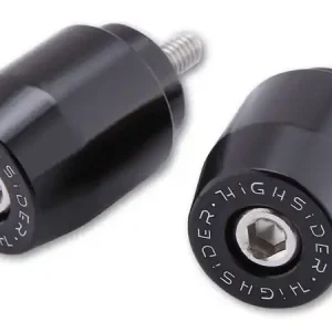 Must-Have HIGHSIDER Lenkergewichte für 1 Zoll Lenkerendenspiegel, Alu, schwarz eloxiert, für div. YAMAHA 1 Originallenker, M6, 1 Set