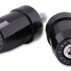 Schneller Versand HIGHSIDER Lenkergewichte für 1 Zoll Lenkerendenspiegel, Alu, schwarz eloxiert, für div. KAWASAKI Originallenker, M8, 1 Set
