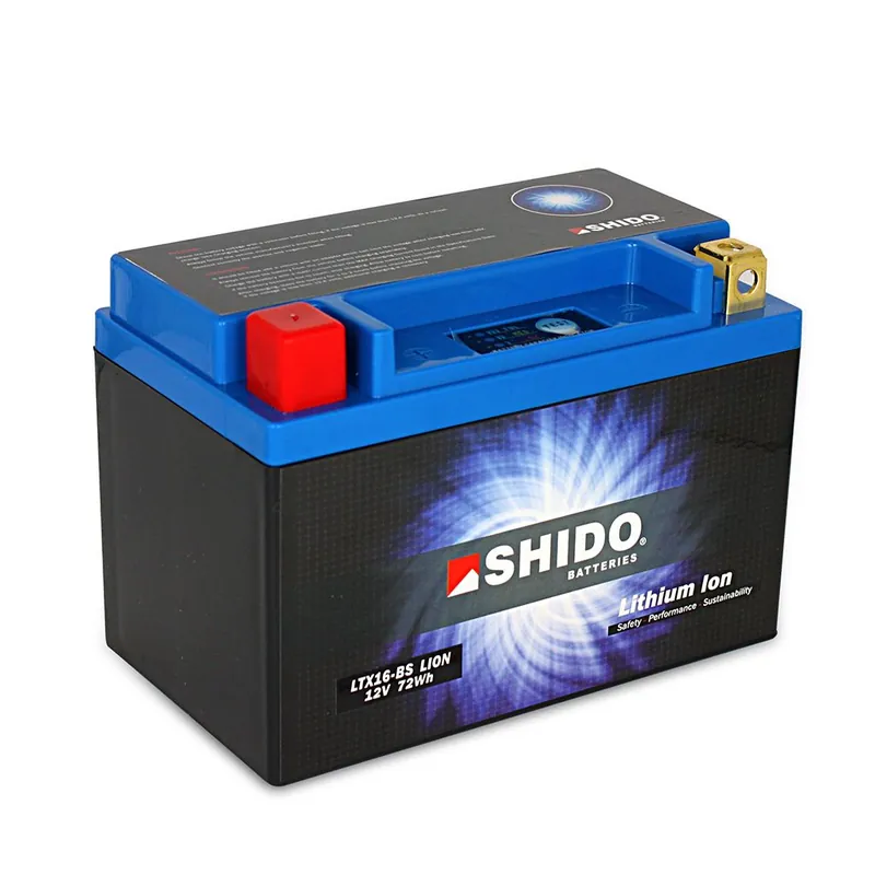 Shido Batterie 12V 6AH14AH YTX16-BS Lithium-Ionen 51492 LTX16-BS LION -S- Neu Im Sortiment