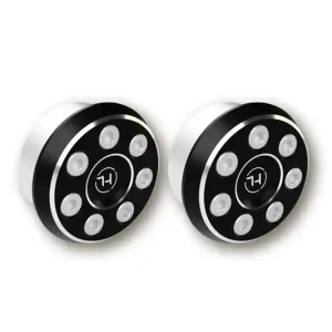HIGHSIDER CONERO TYP 2 Lenkergewichte schwarz glänzend, Alu, für Lenkerendenspiegel mit Ø 30 mm, 1 Set Günstig