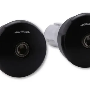HIGHSIDER Lenkergewichte CURVE, Alu , universal für Lenker mit Innendurchmesser 12 bis 22 mm, schwarz 1 Set Schneller Versand
