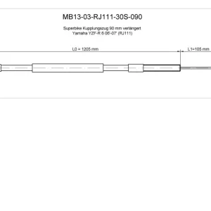 Burchard Excellence Superbike Kupplungszug +9,0cm verlängert schwarz Yamaha YZF-R6 06-07 Angebot