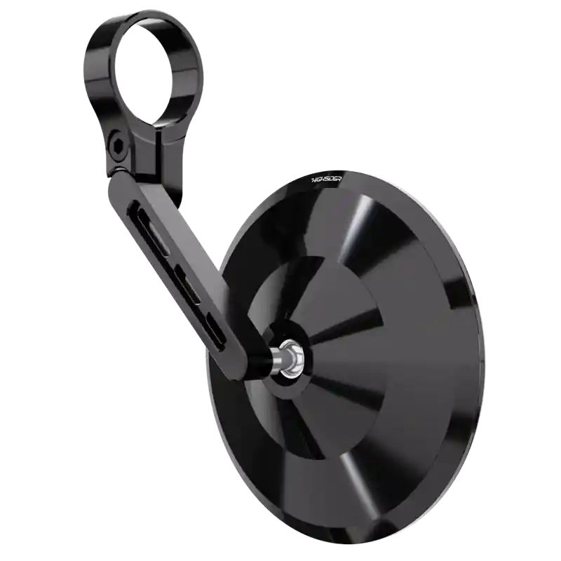 Heißes Angebot HIGHSIDER MONTANA 2 Lenkerendenspiegel, kurz, Stück, rund, Aluminium schwarz eloxiert, für 1 Zoll und 7/8 Zoll Lenker, 1 Stück, E-geprüft.