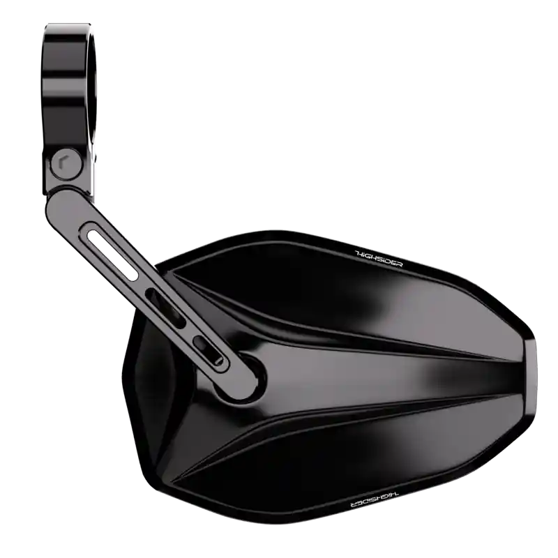 HIGHSIDER VICTORY Lenkerendenspiegel, kurz, Aluminium Kopf, für 1 und 7/8 Zoll Lenker, kurzer Stiel, E-geprüft. Neu