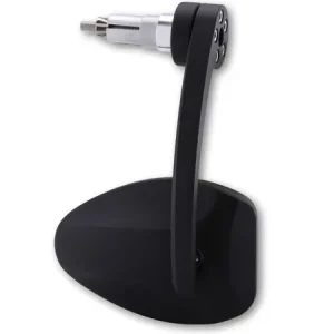 Direktkauf HIGHSIDER FERRARA 2 EVO Lenkerendenspiegel, Aluminium Kopf schwarz, mit Adapterset für Lenkrohr-Innendurchmesser von 12 mm bis 22 mm, 1 Stück, E-geprüft