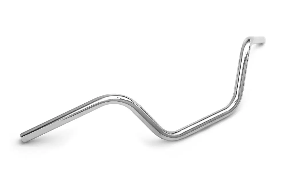 Zertifiziert Highway Hawk Lenker "Bad Drag" 840mm breit 175mm hoch für "1" (25,4 mm) Klemmung mit 3 Loch Bohrung chrom TÜV