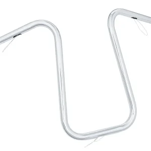 Highway Hawk Lenker "The Big Boss" 720 mm breit 410 mm hoch für "1" (25,4 mm) Klemmung mit 3 Loch Bohrung chrom TÜV Highlight