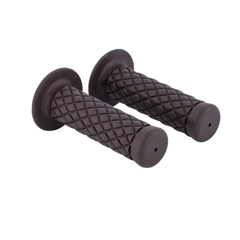 Highway Hawk Griffbezüge Lenkergriffe "Cafe Style Brown" für 7/8" (22 mm) Lenker ohne Gaszugaufnahme - ohne herausnehmbaren Endkappen Sonderaktion