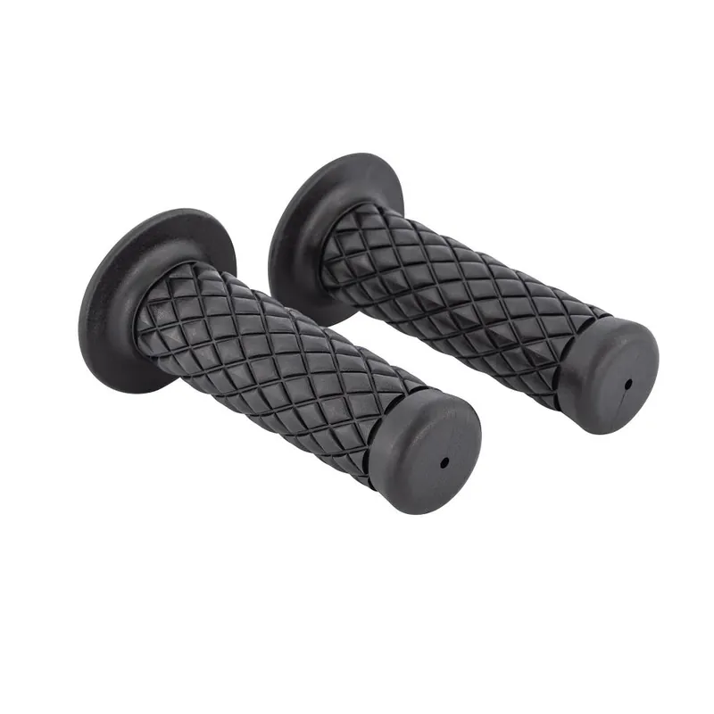 Schnäppchen Highway Hawk Griffbezüge Lenkergriffe "Cafe Style Black" für 1" (25,40 mm) Lenker ohne Gaszugaufnahme - ohne herausnehmbaren Endkappen