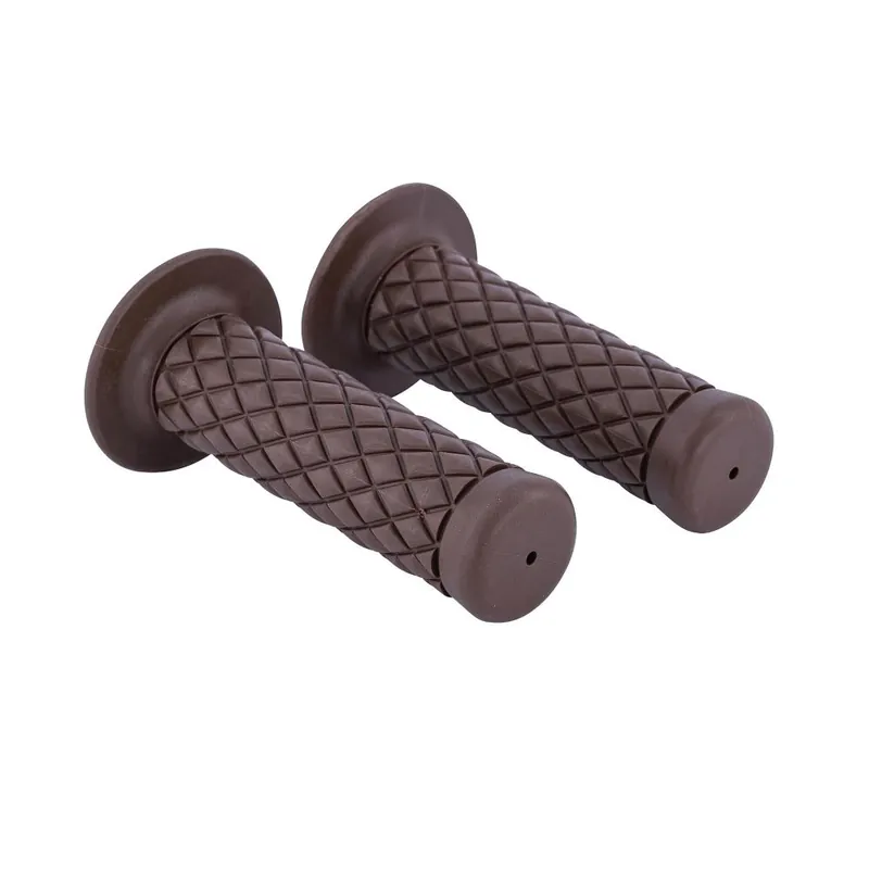 Begrenztes Angebot Highway Hawk Griffbezüge Lenkergriffe "Cafe Style Brown" für 1" (25,40 mm) Lenker ohne Gaszugaufnahme - ohne herausnehmbaren Endkappen