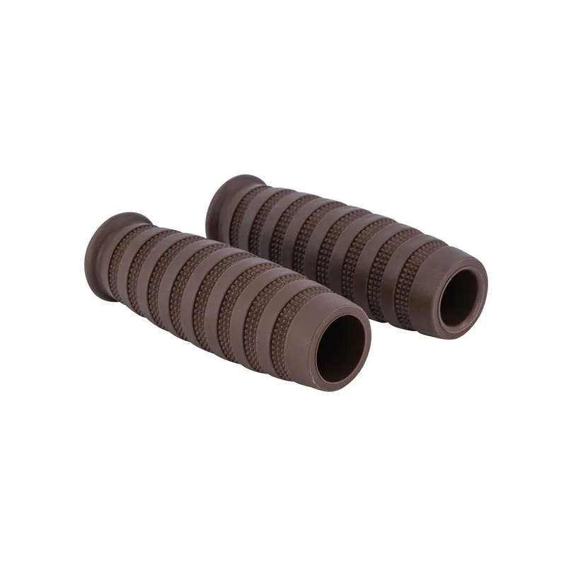 Kracherpreis Highway Hawk Griffbezüge Lenkergriffe "Street Brown" für 7/8" (22 mm) Lenker ohne Gaszugaufnahme - ohne herausnehmbaren Endkappen
