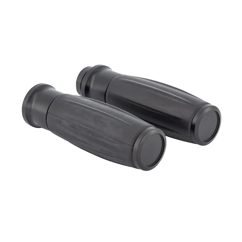 Highway Hawk Griffbezüge Lenkergriffe schwarz für 1" (25,40 mm) Lenker mit Gaszugaufnahme - mit herausnehmbaren Endkappen Markenprodukt
