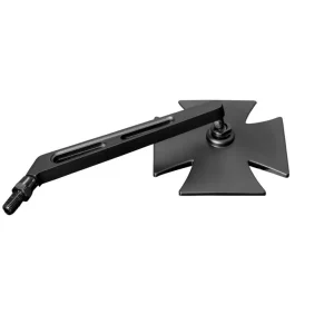 Super-Preis Highway Hawk Motorrad Spiegel L "Gothic" (1 Stück) M10x1,25mm inklusive Yamaha Adapter in schwarz