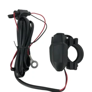 Sofort Bestellen Highway Hawk Motorrad Steckdose Lenker USB Adapter Plug 12V Eingang / 5V 2A Ausgang