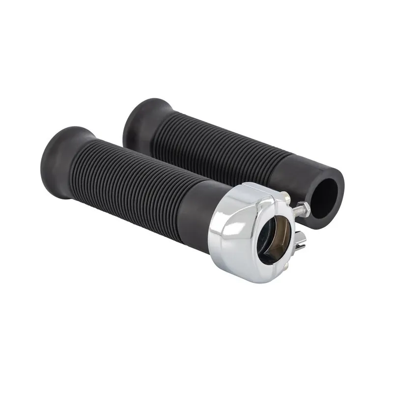 Saisonangebot Highway Hawk Griffbezüge Lenkergriffe "Riffel" für 1" (25,40 mm) Lenker mit Gaszugaufnahme - ohne herausnehmbaren Endkappen