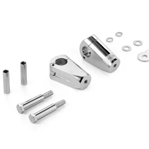 Highway Hawk Lenkerhalter - Riser "Spartican 65 mm" 1" (25,4 mm)  Mit Reduzierhülsen zur Verwendung an Gabelbrücken von 10, 12mm und 14mm Durchführungen Neu Im Sortiment