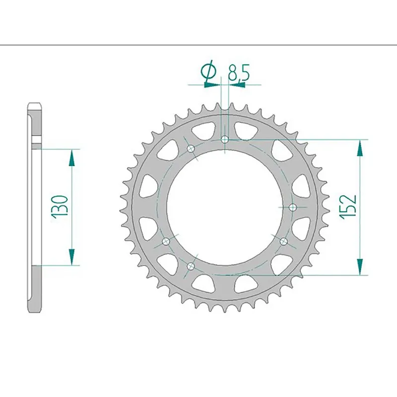 Esjot Kettenrad 44500-45 STAHL #520 45 Zähne 44500.45 Direktkauf