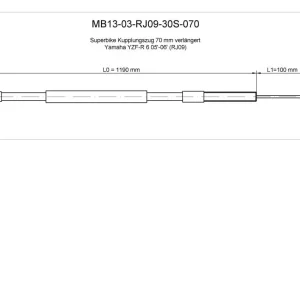 Preiswert Burchard Excellence Superbike Kupplungszug +7,0cm verlängert schwarz Yamaha YZF-R6 05-06