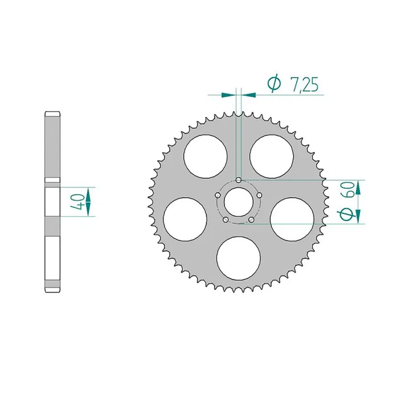 Jetzt Kaufen AFAM Kettenrad ALU #428 60 Zähne 39100-60