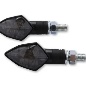 Neu Im Sortiment HIGHSIDER smart Rock LED Blinker Gehäuse Schwarz / Linse Rauchgrau (Paar), Vorn & Hinten