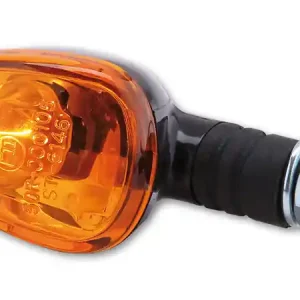 Kostenloser Versand HIGHSIDER smart Little Duke Glühlampen Mini-Blinker Gehäuse Schwarz / Linse Orange (Paar), Vorn & Hinten