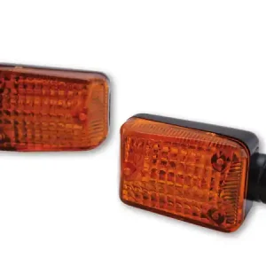 Kracherpreis HIGHSIDER smart Mini Glühlampen Blinker Gehäuse Schwarz / Linse Orange (Paar), Vorn & Hinten