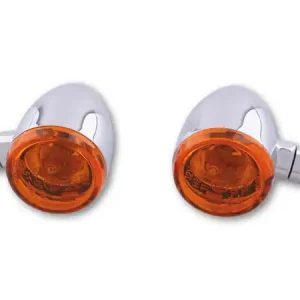HIGHSIDER smart Bullet Light Glühlampen Blinker Gehäuse Chrom / Linse Orange (Paar), Vorn & Hinten Angebot