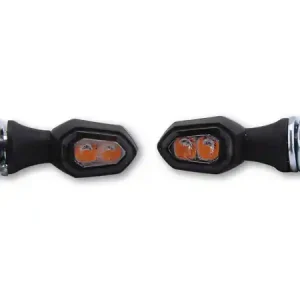 Abverkauf HIGHSIDER smart Crumb LED Blinker Gehäuse Schwarz / Linse Rauchgrau (Paar), Vorn & Hinten