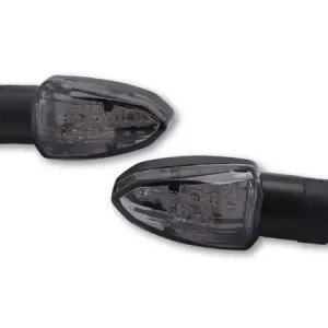 Heißes Angebot HIGHSIDER smart Lizzard LED Blinker Gehäuse Schwarz / Linse Rauchgrau (Paar), Vorn & Hinten