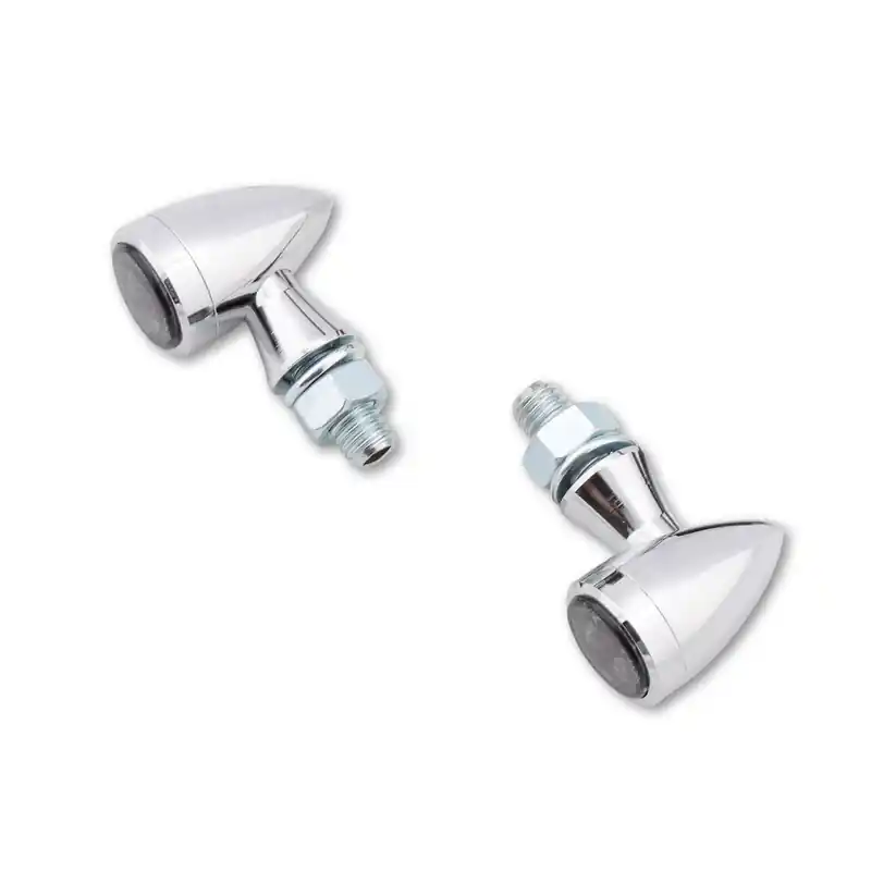 Direktkauf HIGHSIDER smart Sixteen Bullet LED Rück-, Bremslicht, Blinker Chrom/Getönt 3in1, E-Geprüft (Paar)