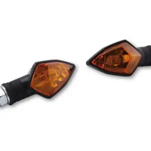Direkt Vom Hersteller HIGHSIDER smart Rock Glühlampen Mini-Blinker Gehäuse Schwarz / Linse Orange (Paar), Vorn & Hinten