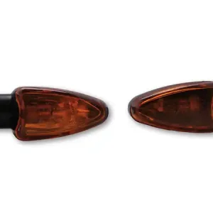 HIGHSIDER smart Arrow Glühlampen Mini-Blinker Gehäuse Schwarz / Linse Orange (Paar), Vorn & Hinten Begrenztes Angebot