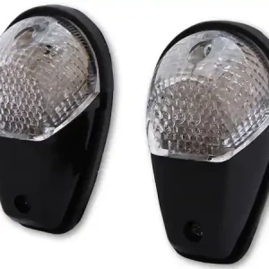 Rabatt HIGHSIDER smart Verkleidungsblinker LED Blinker Gehäuse Schwarz / Linse Klar (Paar), Vorn & Hinten