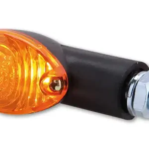 HIGHSIDER smart Cateye Glühlampen Mini-Blinker Gehäuse Schwarz / Linse Orange (Paar), Vorn & Hinten Highlight
