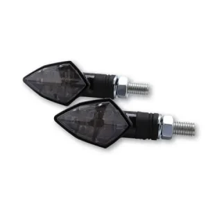 HIGHSIDER smart Rock LED Blinker Gehäuse Carbon / Linse Rauchgrau (Paar), Vorn & Hinten Beliebt