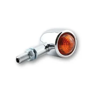 Top-Angebot HIGHSIDER smart Old School Typ 1 Glühlampen Blinker Gehäuse Chrom / Linse Orange (Paar), Vorn & Hinten