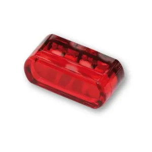 Abverkauf SHIN YO MODUL 1 LED Rücklicht 6V, mit 4 SMDs, oval, rotes Glas, zum Einbau, E-geprüft für horizontale Befestigung.
