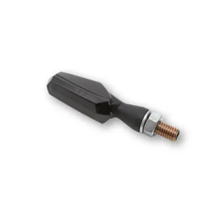 Geprüft LED Rück-, Bremslicht, Blinker SCURO, schwarzes Metallgehäuse, getöntes Glas, E-geprüft, Paar