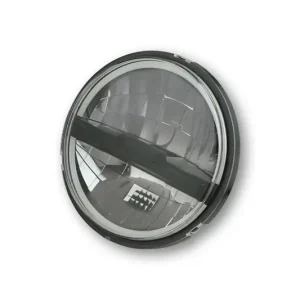 LED Hauptscheinwerfereinsatz TYP 5, rund mit verchromtem Reflektor und schwarzer Blende, 5 3/4 Zoll, Fern-, Abblend-, und Standlicht Funktion E-geprüft Neue Ware