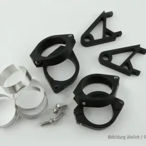 Direktkauf CNC Alu Lampenhalter Set XS bestehend aus 4x Schellen, 2x Halter und Reduzierstreifen.