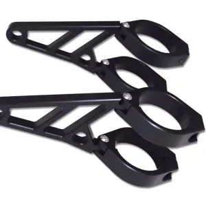 CNC Scheinwerferhalter-Set, kurz, enthält 4 Schellen zur Montage an den Standrohren sowie 2 Lampenhalter und Reduzierstreifen. Heißes Angebot